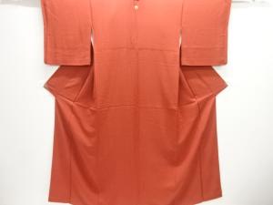 織柄一つ紋色無地着物